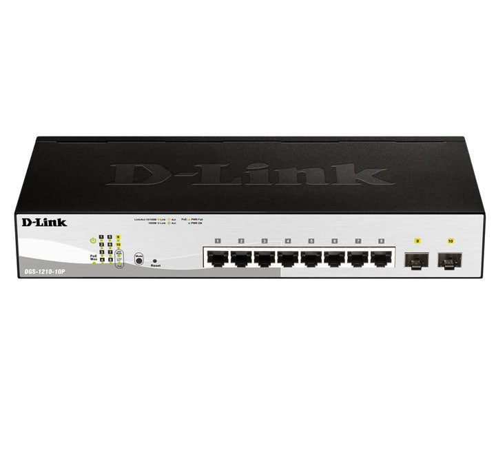 D-Link DGS-1210-10 10-Port Gigabit Smart Managed Switch, Managed Switches, D-Link - ICT.com.mm