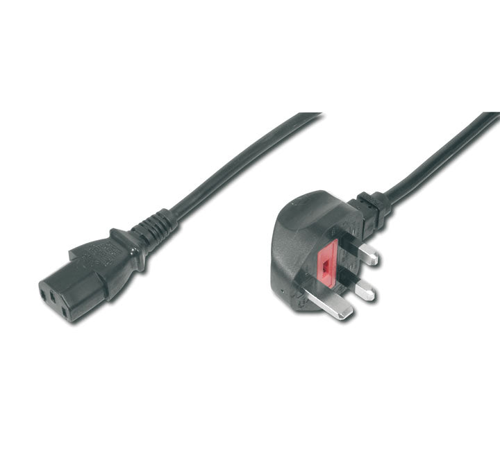 DIGITUS AK-440107-018-S British Poawer Cord Connection Cable, Cables & Accessories - PC, DIGITUS - ICT.com.mm