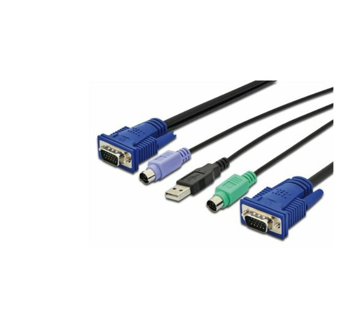 DIGITUS KVM Cable PS/2 for KVM Consoles (DS19233), VGA Cables, DIGITUS - ICT.com.mm