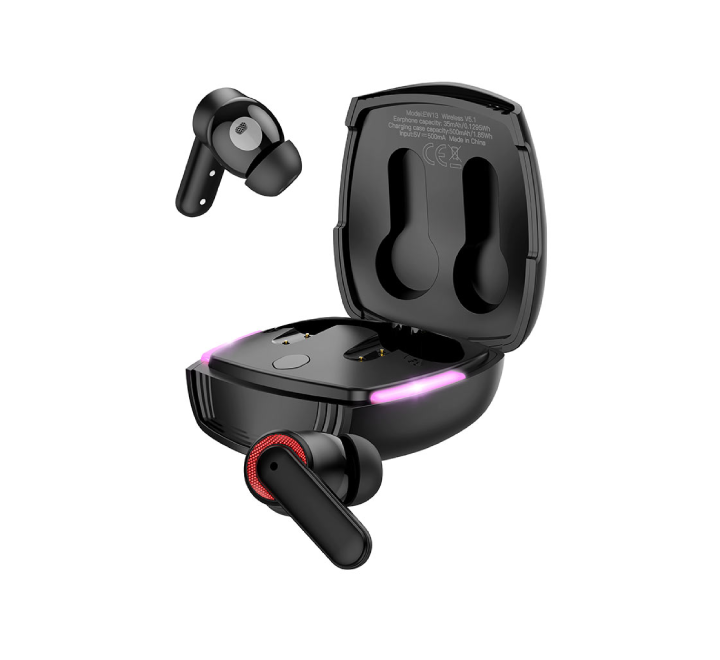 Hoco EW13 Magic Flow Wireless Headset TWS with Charging Case (Black), Earbuds, Hoco - ICT.com.mm