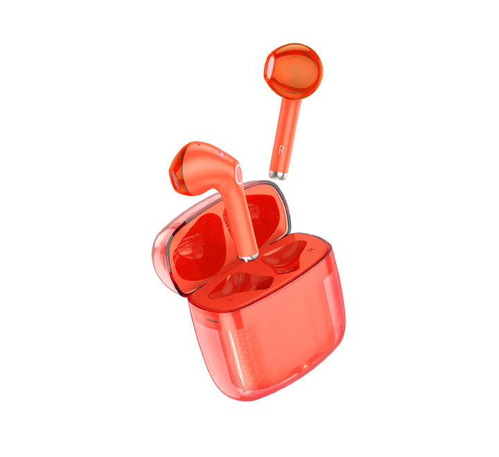 Hoco EW15 Clear Exploer Edition TWS Wireless Headset (Orange), Earbuds, Hoco - ICT.com.mm