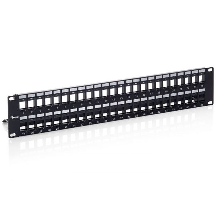 Equip 769249 48-Port Keystone Cat.6 Unshielded Patch Panel, Networking Tools & Equipment, Equip - ICT.com.mm