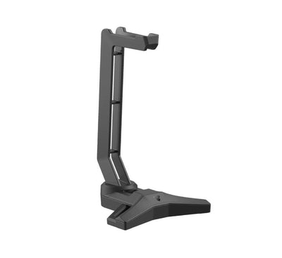Fantech Tower II AC304 Gaming Headset Stand in Classic Black, showing the weighted triangular base. Authentic stock available at the best price in Myanmar.