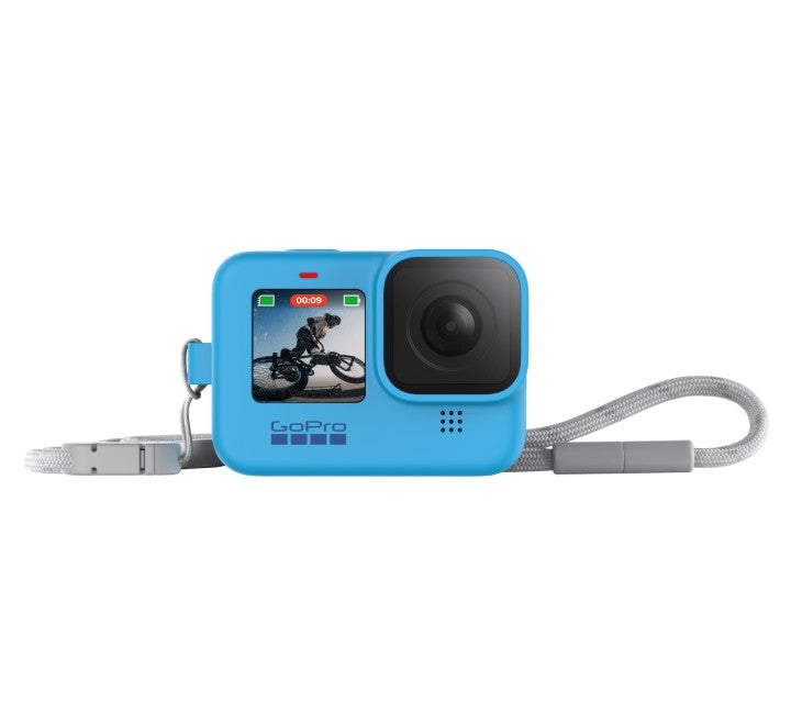 GoPro HERO9 Camera Sleeve With Lanyard (Blue), Camera Accessories, GoPro - ICT.com.mm
