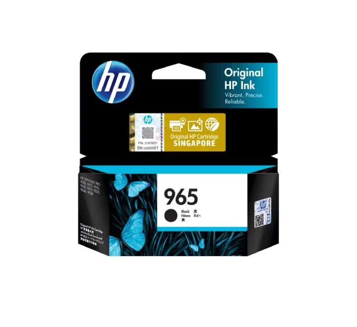 HP 965 Black Original Ink Cartridge, Ink Cartridges, HP - ICT.com.mm