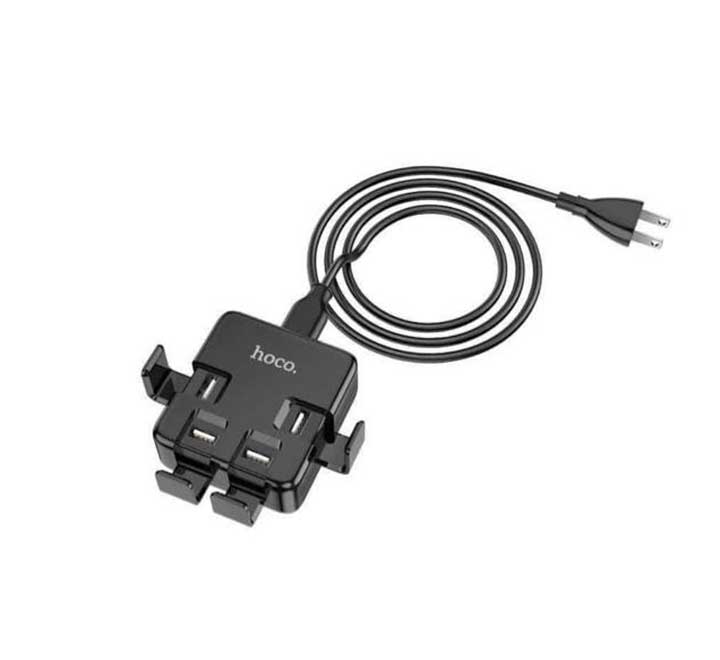 Hoco DC09 4 USB Desktop Stand Charger (US) Black-29, Adapter & Charger - Mobile, Hoco - ICT.com.mm