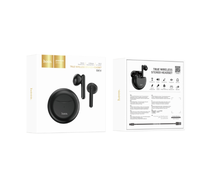 Hoco EW14 True Wireless Headset (Black), Earbuds, Hoco - ICT.com.mm