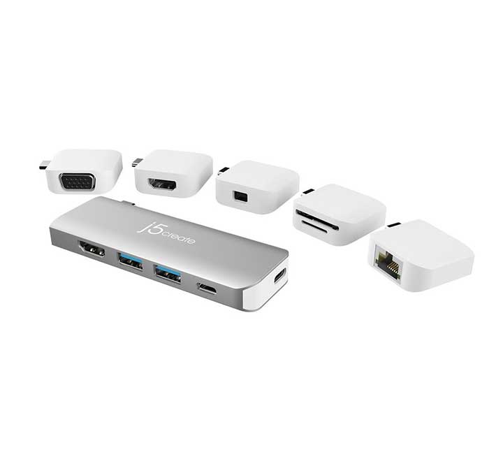 J5create JCD389 ULTRADRIVE Kit USB-C Multi-Display Modular Dock, USB Hub, j5create - ICT.com.mm