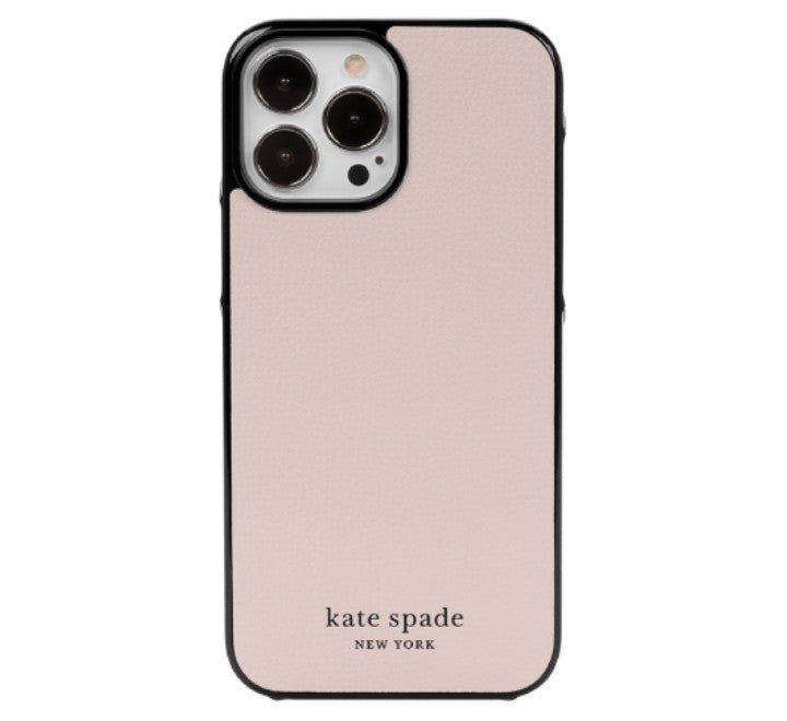 Kate Spade New York Protective Hardshell Case for iPhone 12 Pro Max/ 13 Pro Max (Pale Vellum Black), Apple Cases & Covers, Kate Spade - ICT.com.mm