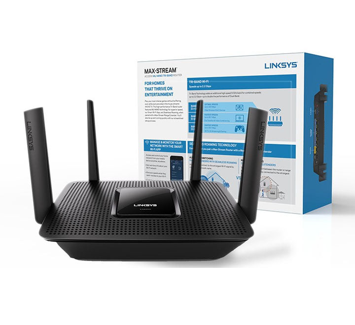 Linksys EA8300-AH Max Stream Tri Band AC2200 Gigabit Wi-fi Router, Routers, Linksys - ICT.com.mm