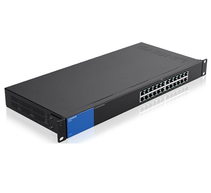 Linksys LGS124-AP 24 Port Rackmount Business Gigabit Switch, Unmanaged Switches, Linksys - ICT.com.mm