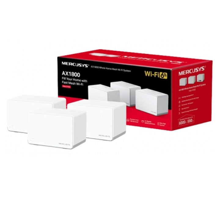 MERCUSYS Halo H70X AX1800 Whole Home Mesh WiFi 6 System (3 Packs), Mesh Networking, MERCUSYS - ICT.com.mm