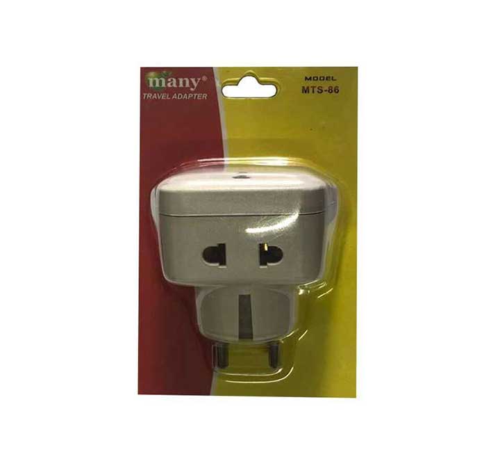 Many Travel Adapter MTS-86 (2pcs), Electrical Accessories, Many - ICT.com.mm