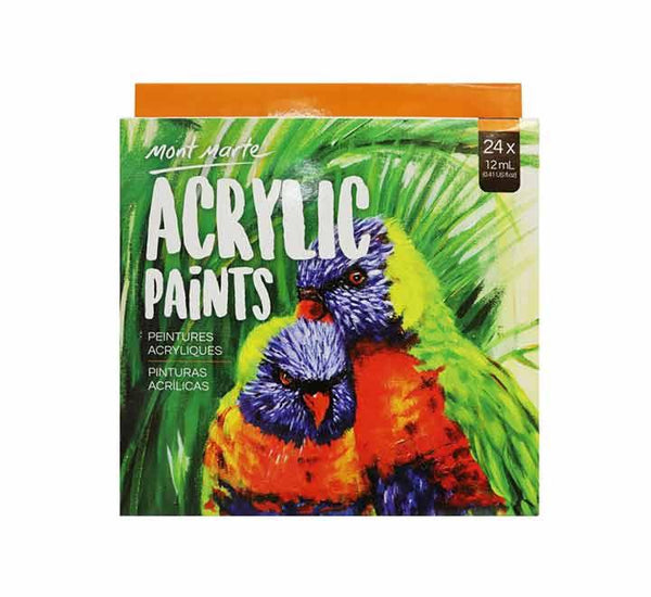 Mont Marte Studio Acrylic Paint Set 24pce x 36ml, Art Supplies Online  Australia - Same Day Shipping