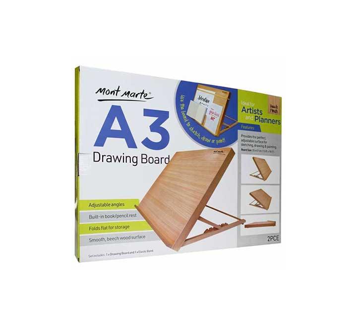 Mont Marte Drawing Board A3 with Elastic Band (MEA0034), Easels, Mont Marte - ICT.com.mm