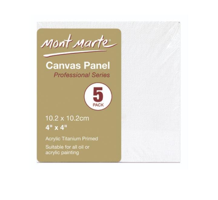 Mont Marte CMPL1010 Pack 5 10.2x10.2cm (CMPL1010), Boards & Canvas, Mont Marte - ICT.com.mm