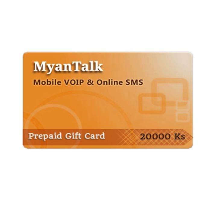MyanTalk VOIP Card-20000 Ks, Prepaid Cards, MyanTalk - ICT.com.mm