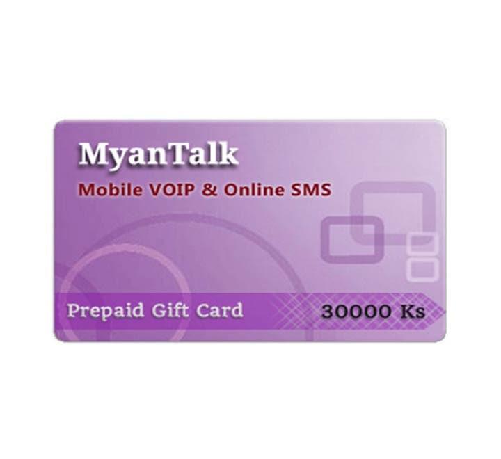 MyanTalk VOIP Card-30000 Ks, Prepaid Cards, MyanTalk - ICT.com.mm