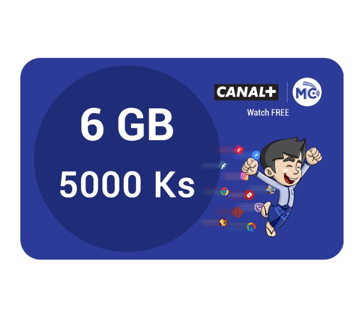 Myanmar Net Data Card (6GB) with Canal +, Prepaid Cards, Myanmar Net - ICT.com.mm