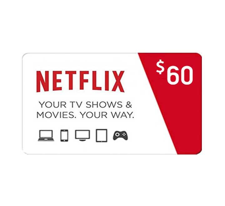 NETFLIX Movie Card $60 USD, Movie Gift Cards, Netflix - ICT.com.mm