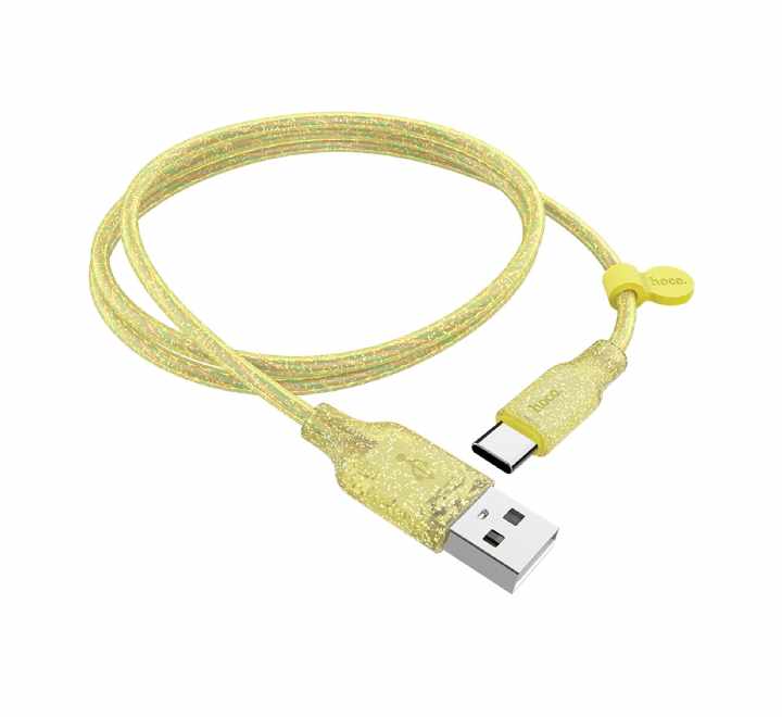 Hoco U73 Star Galaxy USB To Type-C Silicone Charging Data Cable (Yellow)-29 - ICT.com.mm