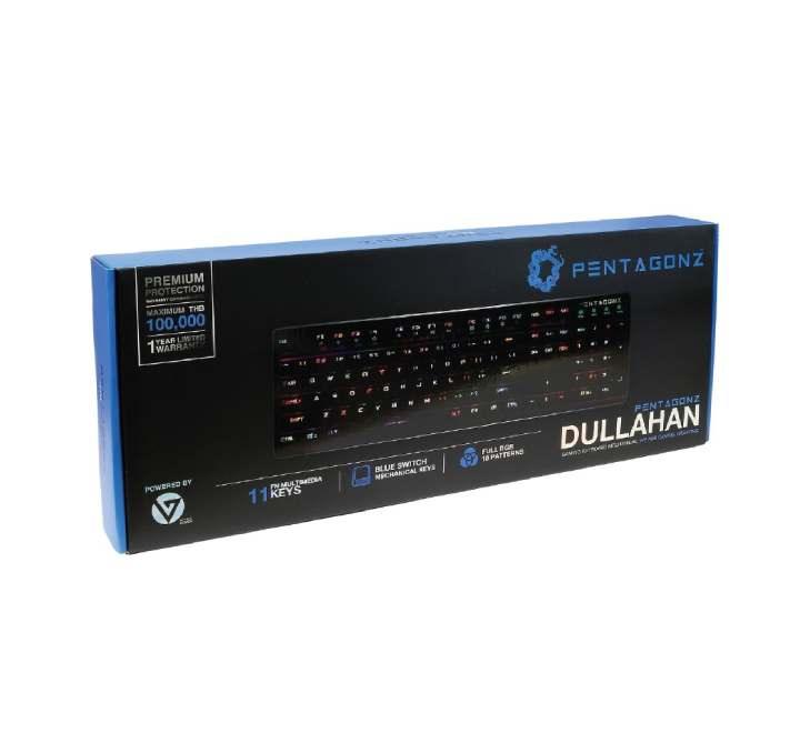 Pentagonz DULLAHAN Blue Switch Mechanical Keyboard (Black), Gaming Keyboards, Pentagonz - ICT.com.mm