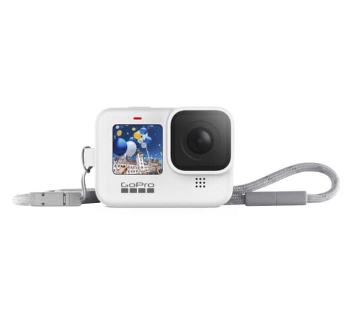 GoPro HERO9 Black Camera Sleeve With Lanyard (White), Camera Accessories, GoPro - ICT.com.mm