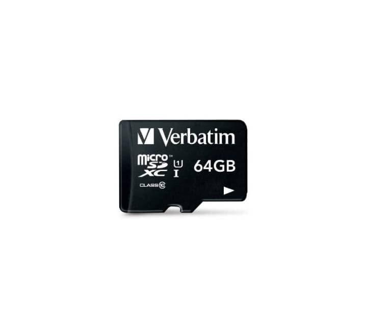 Verbatim 64GB Class 10 SDXC Micro Card, Flash Memory Cards, Verbatim - ICT.com.mm