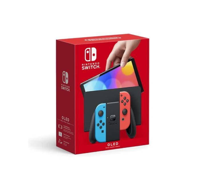Nintendo Switch (OLED Model) with Neon Blue & Neon Red Joy-Con, Nintendo Systems, Nintendo - ICT.com.mm
