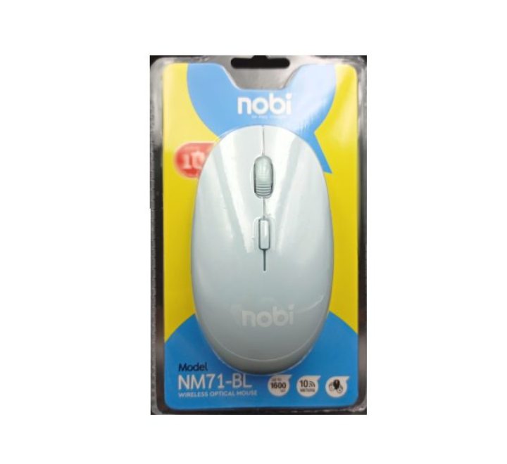 Nobi NM71 USB Optical Wireless Mouse (Blue), Wireless Mice, Nobi - ICT.com.mm