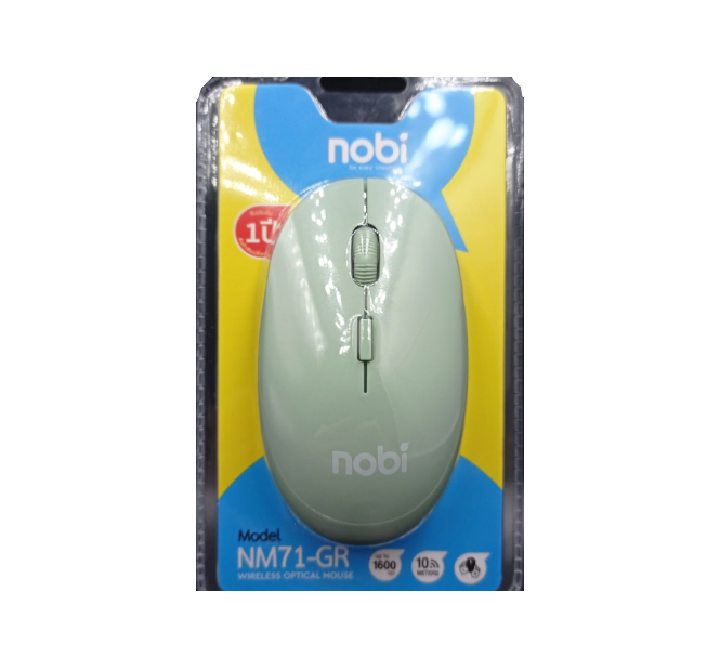 Nobi NM71 USB Optical Wireless Mouse (Green), Wireless Mice, Nobi - ICT.com.mm