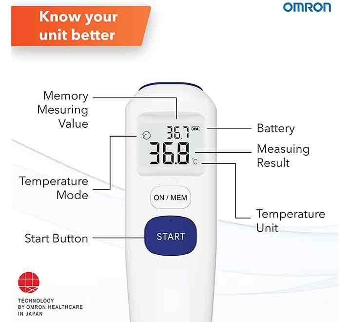 Omron Forehead Thermometer MC-720 - ICT.com.mm