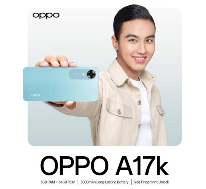 Oppo A17K Blue (3GB/64GB), Android Phones, Oppo - ICT.com.mm