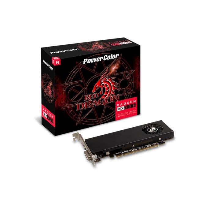 PowerColor Red Dragon Radeon RX 550 4GB GDDR5 Low Profile, Gaming Graphic Cards, PowerColor - ICT.com.mm