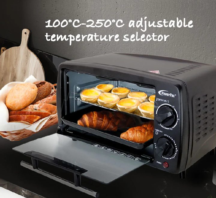 PowerPac PPT08 Electric Oven with Heat Selector 9L, Ovens, PowerPac - ICT.com.mm