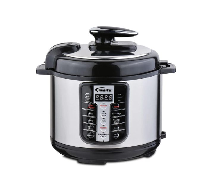 Powerpac PPC611 Electric Pressure Cooker 6L, Rice & Pressure Cookers, PowerPac - ICT.com.mm
