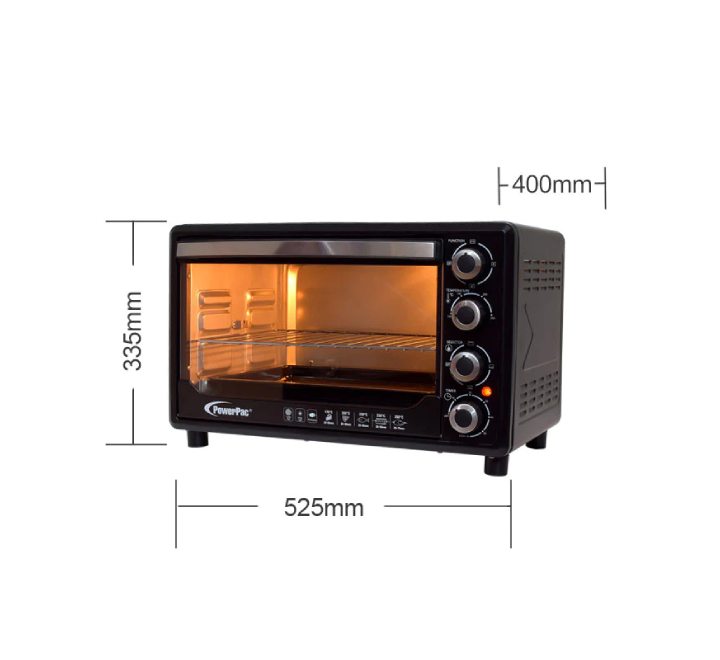 Powerpac PPT30 with Rotisserie & Convection Functions 30L, Ovens, PowerPac - ICT.com.mm