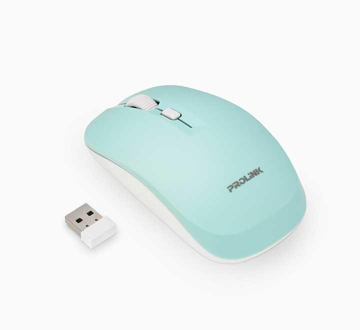 Prolink Wireless Optical Mouse PMW6007 (Tiffany/Mint) - ICT.com.mm