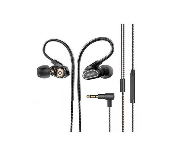 REMAX RM-580 Dual Moving-Coil Earphone (Black), In-ear Headphones, Remax - ICT.com.mm