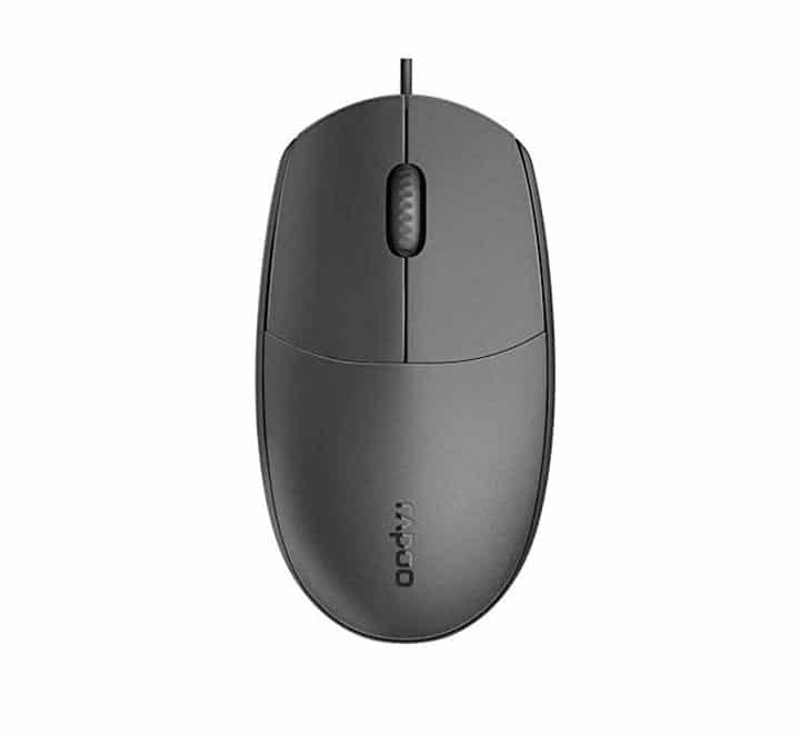 Rapoo Wired Optical Mouse N100 (Black), Mice, RAPOO - ICT.com.mm