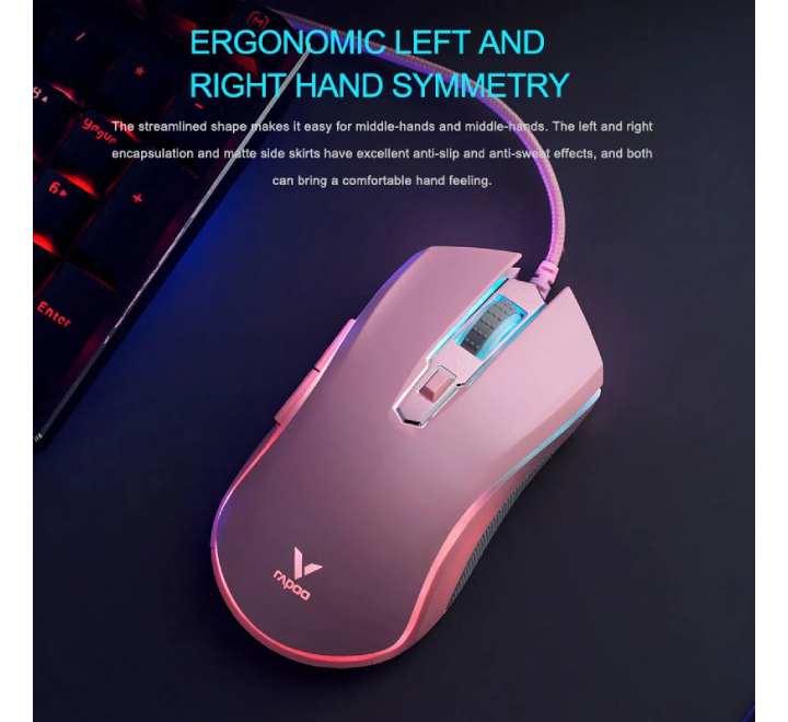Rapoo V305 5000 DPI Wired Gaming Mouse (Pink), Gaming Mice, RAPOO - ICT.com.mm