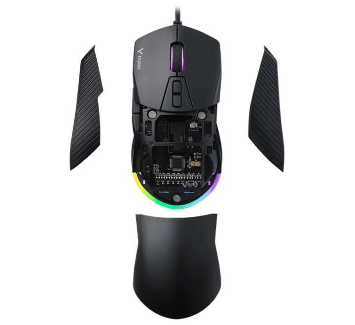 Rapoo V360 6200 DPI Wired Gaming Mouse (Black), Gaming Mice, RAPOO - ICT.com.mm