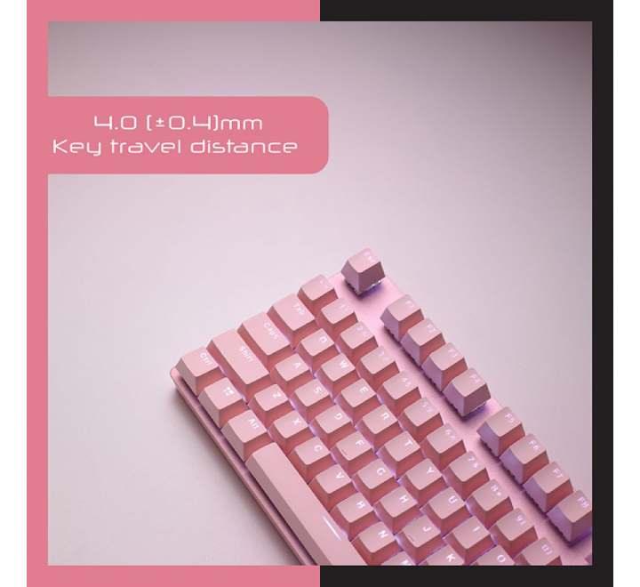 Rapoo V500 Pro Mechanical Keyboard (Pink), Keyboards, RAPOO - ICT.com.mm