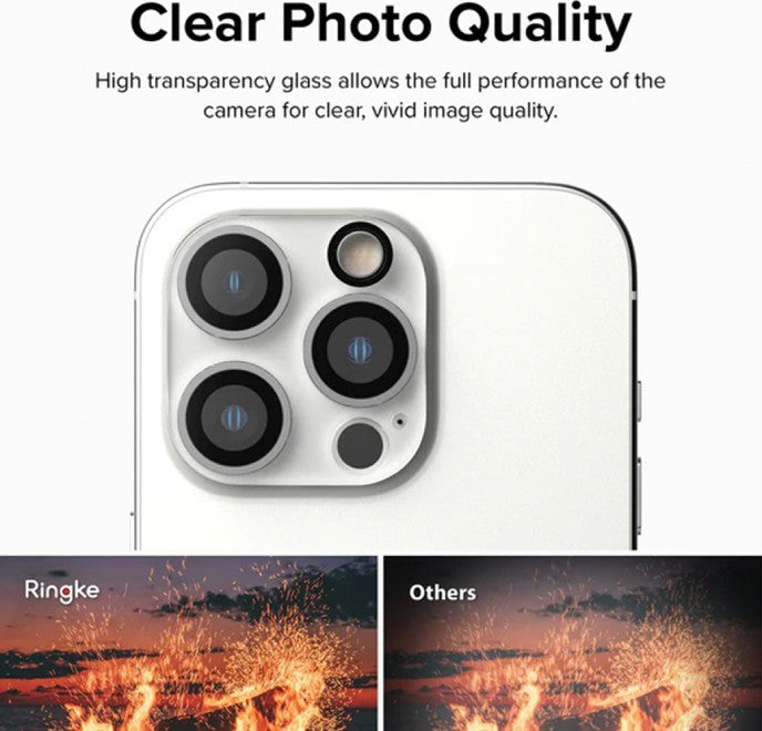 Ringke Camera Protector Glass Camera Tempered Glass for iPhone 14 / iPhone 14 Plus (Clear), Apple Accessories, Ringke - ICT.com.mm