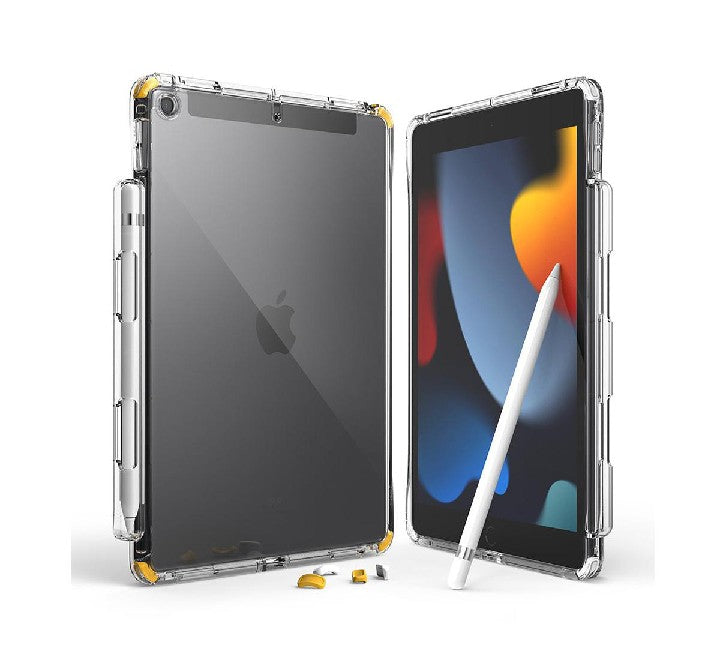 Ringke Fusion+ Clear Case for iPad 9th Gen (10.2″/7/8)- Yellow, Apple Cases & Covers, Ringke - ICT.com.mm