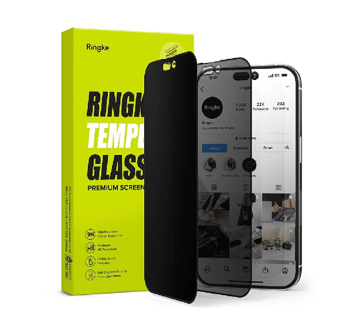 Ringke Privacy Glass Screen Protector for iPhone 13 Pro Max / 14 Plus, Apple Accessories, Ringke - ICT.com.mm
