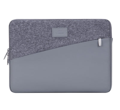 Rivacase Egmont 7903 premium 13.3 inch laptop sleeve in gray tweed fabric