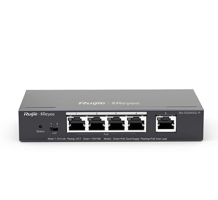 Ruijie RG-ES205GC-P Cloud Managed PoE Switch, POE Switches, Ruijie - ICT.com.mm