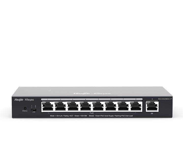 Ruijie RG-ES209GC-P Cloud Managed Switch For IP Surveillance, POE Switches, Ruijie - ICT.com.mm