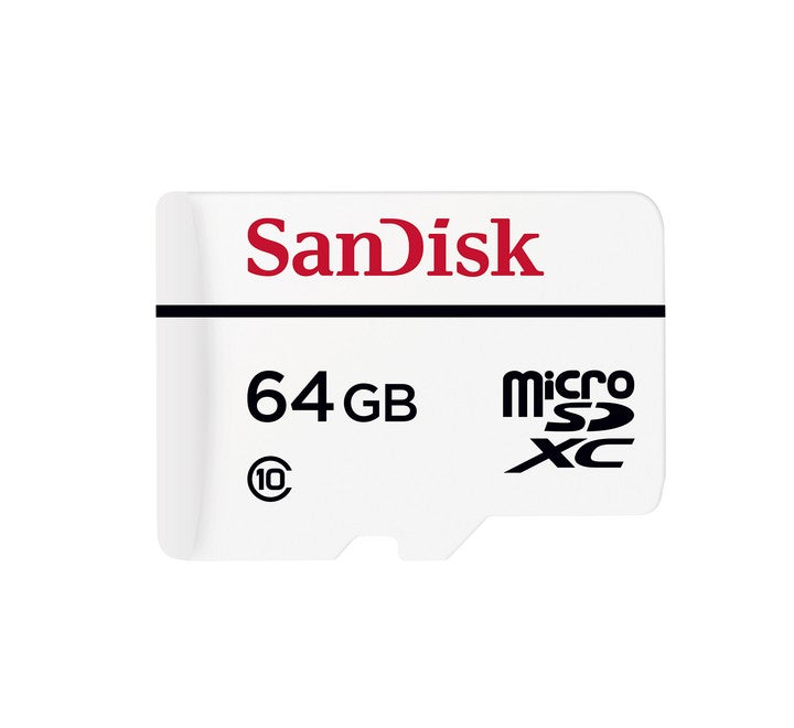 SanDisk High Endurance Video Monitoring Card with Adapter 64GB (SDSDQQ-064G-G46A), Flash Memory Cards, SanDisk - ICT.com.mm